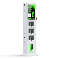 Distributeur automatique de batteries externes portables étanches WIFI/4G avec sortie 160W, 24 emplacements et batterie 6000mAh