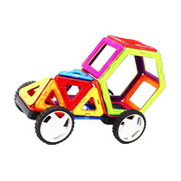 Wellbbplay - Juego de 128 Piezas de Bloques Magnéticos Huecos para Construcción de Modelos, Juguete Magnético de Bricolaje