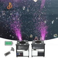 Machine à bulles à lumière LED avec batterie extérieure/intérieure DMX/télécommande Machine à bulles pour la scène de DJ de fête de mariage