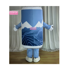 OEM personalizado a todo color <span class=keywords><strong>de</strong></span> impresión <span class=keywords><strong>de</strong></span> publicidad mascota disfraz cerveza bebida <span class=keywords><strong>botella</strong></span> lata en forma <span class=keywords><strong>de</strong></span> traje usable con logotipo - Product Image 5