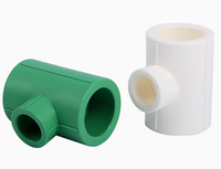 RA224 Raccord en T à surface lisse en PP-R 25 mm DIN 8077/8078, connexion par soudure, systèmes d'alimentation en eau basse pression, classe 150 NPT/BSPT