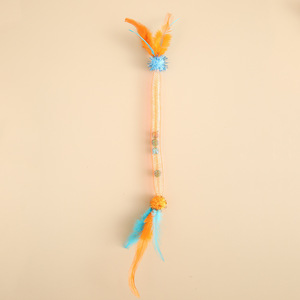 Jouet pour chat écologique Corde élastique avec boule d'herbe à chat Plume Teaser pour chatons Exercice molaire Produits pour animaux de compagnie pour chat Chien Jouer - Product Image 6
