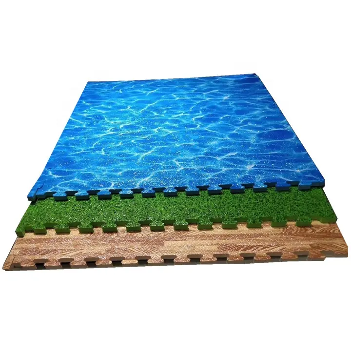 ocean pattern design rubber foam floor mat for kids game amusement room Soft Playground