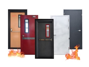 Portes coupe-feu en acier de qualité supérieure, <span class=keywords><strong>vente</strong></span> directe d'usine, portes de sortie incendie modernes en acier - Product Image 1