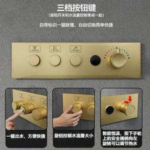 Juego de Ducha Multifuncional Minimalista de Acero Inoxidable, Cabezal de Ducha Empotrado Oculto para Baño, para Uso Doméstico - Product Image 6