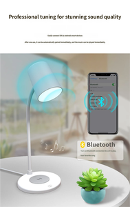 3 In1 Adjustable LED <b>Light</b> & 15W Fast Charging <b>Wireless</b> Charger Desk Lamp Bluetooths Speaker - Product Image 2