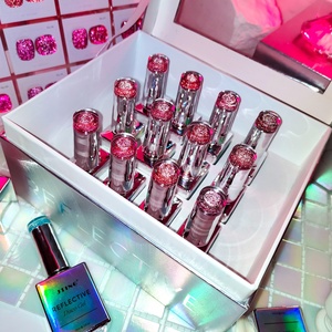 JTING OEM ODM Nail Supplies Reflective Disco Gel 12Color Unique <b>Box</b> Custom Color Card Diamond Glitter Gel Nail Polish Collection - Product Image 5