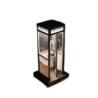 Lampe de table rétro vintage en forme de cabine téléphonique - Veilleuse miniature en forme de cabine téléphonique pour la décoration de la chambre à coucher ou du bureau