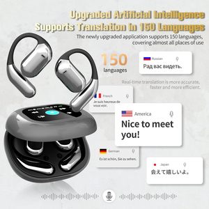 Earbud Penerjemah AI Pintar 144 Bahasa <span class=keywords><strong>Headset</strong></span> Nirkabel Open Ear Penerjemah Suara Real-Time dengan Output <span class=keywords><strong>Audio</strong></span> Berkualitas Tinggi - Product Image 4