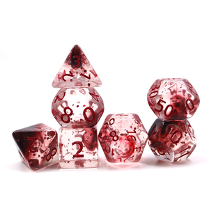 Parlak reçine pul yuvarlak kenar çok taraflı Dnd zar kurulu enjekte - Product Image 6