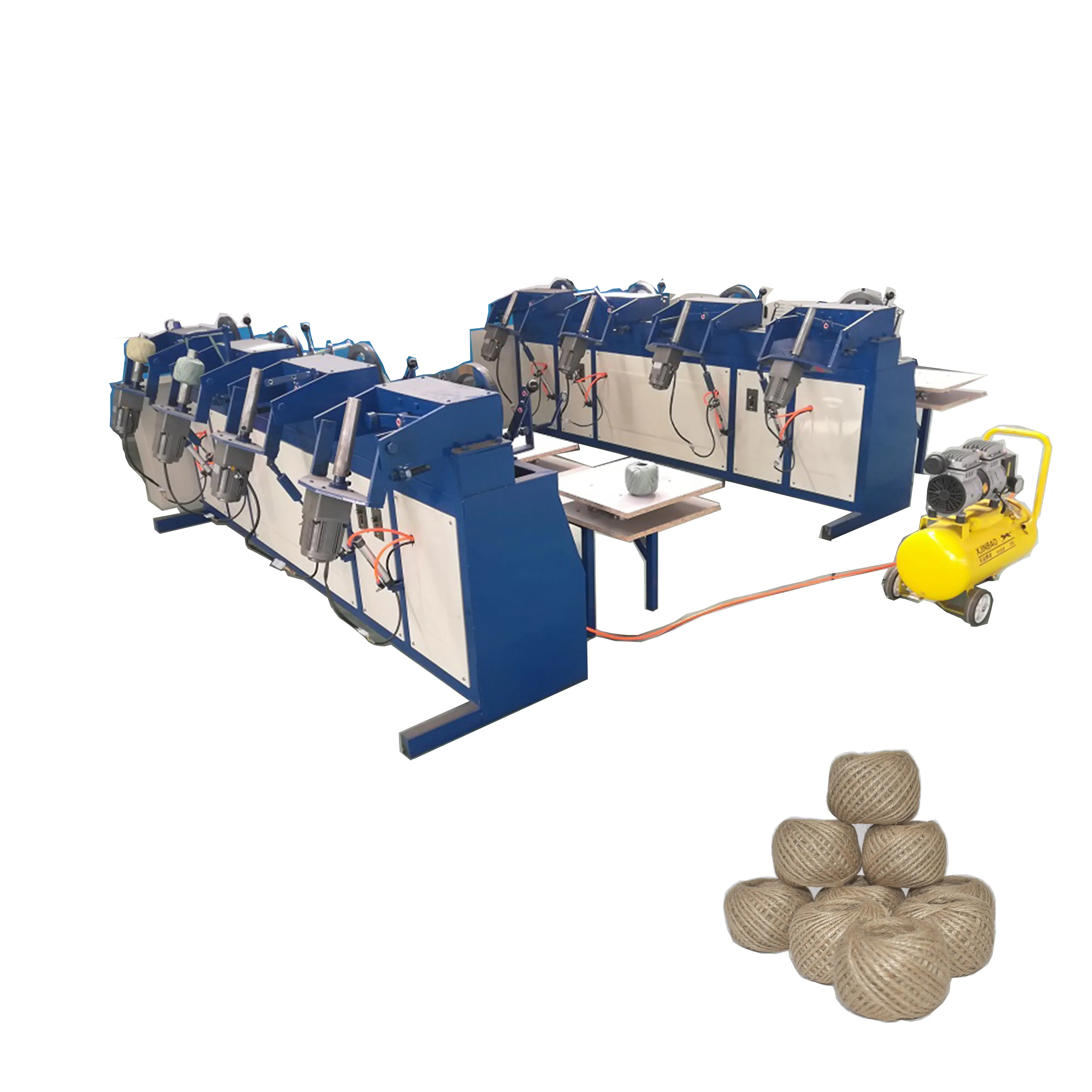 pp baler twine weighted ball winder/plastic rope weighted rewinding machine