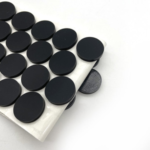 Patins en caoutchouc antidérapants ronds noirs autocollants en silicone pour absorption des chocs et isolation acoustique des pieds de meubles - Product Image 2