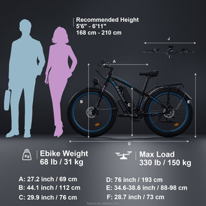 Bicicleta Eléctrica de Playa para Adultos de 26 Pulgadas, Batería de 48V 16Ah, 1000W, Neumáticos Gruesos ZEEGR, Cuadro de Aluminio F1 - Product Image 6