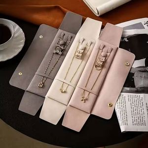 Portable Durable Lightweight Microfiber Jewelry Storage Bag Fashionable Travel Jewelry Organizer <b>Pouch</b> Case Earrings Ring - Product Image 2