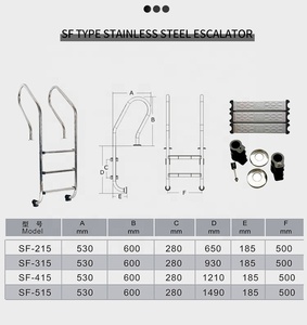 บันไดสเตนเลสแบบ3ขั้นบันไดเหนือสระว่ายน้ำ - Product Image 5