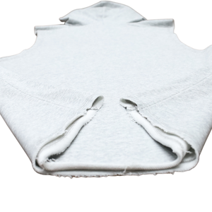 Sweat-shirt à capuche sans manches pour homme, gris, en coton éponge, logo personnalisé, vêtements décontractés d'été - Product Image 3