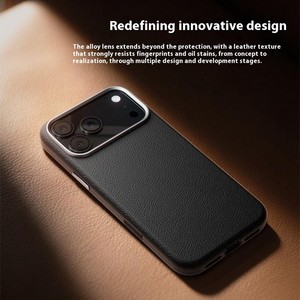 Custodia X-LEVEL per iPhone 17 Pro Max compatibile con <span class=keywords><strong>cover</strong></span> rigida in PU e PC - Arancione - Product Image 3