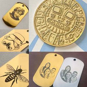 Machine d'inscription de laser de carte d'identité de PVC de source de laser de fibre pour des tissus - Product Image 5