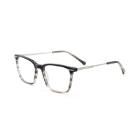 Montures de lunettes en acétate tendance unisexe, style rétro rectangulaire, transparentes, pour la vente en gros