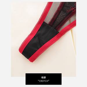 ランジェリーセットレディースセクシー刺繍花甘いメッシュ下着透明ブラジャーセットセクシー女性セット - Product Image 4