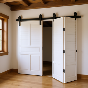 Kit de quincaillerie pour porte coulissante pliante de style fermier, 52 pouces, pour deux portes de 24 pouces, usage intérieur - Product Image 2