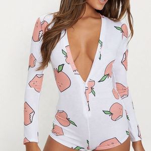 Mono de Manga Corta con Estampado de Letras, Cuello en V, Ropa de Dormir, Pijama, Mono para Mujer Adulta, Gran Venta 2020 - Product Image 4