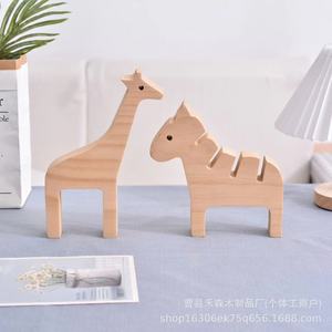 Figura de Pony de Madera, Diseño Minimalista de Madera Maciza, Decoración para el Hogar, Decoración para Sala de Estar, Paquete Individual, Estilo 1, Estilo 2, Estilo 3 - Product Image 2