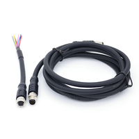Connecteur circulaire étanche IP67 pour l'automobile M8, 3, 4, 5, 6, 8 broches, mâle/femelle, contact en laiton plaqué or, câble 4A