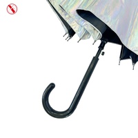 YS-1163 personnalisable semi-automatique changeant de couleur tissu holographique côtes en fibre de verre parapluie irisé nouveau parapluie de mode