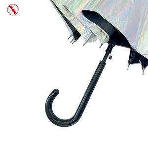 YS-1163 personnalisable semi-automatique changeant de couleur tissu <span class=keywords><strong>holographique</strong></span> côtes en fibre de verre <span class=keywords><strong>parapluie</strong></span> irisé nouveau <span class=keywords><strong>parapluie</strong></span> de mode - Product Image 4