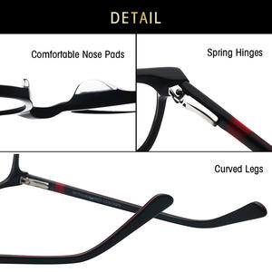 Montures de lunettes gris-noir, rectangulaires, monture complète, en acétate, unisexe, tendance mode adulte 60012 - Product Image 2