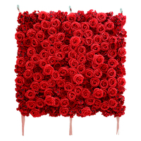 Mur de fleurs artificielles 3D 5D en tissu, déroulable, pour décoration de mariage, anniversaire, fête