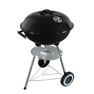 Baru Troli Kompor Trident Outdoor Ketel Arang Panggangan Barbekyu Berdiri Bulat Barbekyu Bbq Bergerak Grill