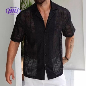 Nouveau cardigan en <span class=keywords><strong>dentelle</strong></span> pour hommes, mode africaine, <span class=keywords><strong>chemise</strong></span> en filet ajouré pour hommes, crochet, 2025 - Product Image 6