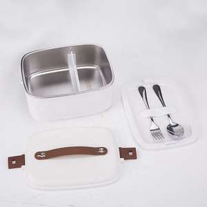 Boîte à lunch électrique 2-en-1 pour voiture, 1L, chaude/froide, avec contrôle numérique, esthétique, pour l'école - Product Image 5