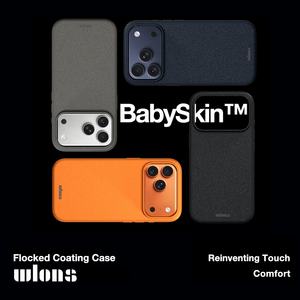 OEM Manufacturer full body protection baby skin flocked coating <b>Case</b> Magnetic Anti-Fingerprint <b>Phone</b> Cover For Iphone17 Pro Max - Product Image 5
