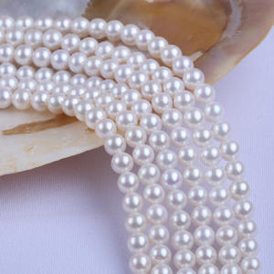 Perlas Naturales de Agua Dulce de 6-6.5mm, Casi Impecables, Collares Semiterminados, Perlas Sueltas - Product Image 2