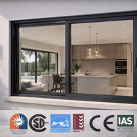 Ventana Abatible de Aluminio Personalizada Directo de Fábrica, Ventana Moderna de Doble Acristalamiento para Villa o Apartamento