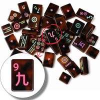 Jeu de Mahjong Américain Moderne Pliable, Tuiles en Acrylique de 1,44 Pouce, 160 Pièces, Durable, Portable, Gravure Laser Double Face