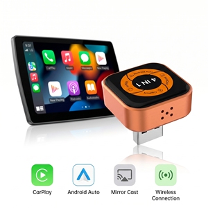Adaptador Inalámbrico 4 en 1 para Carplay y Android Auto, <span class=keywords><strong>Convertidor</strong></span> USB, Ai Box, Dongle Inalámbrico Mirrorlink, Adaptador Naranja para Car Play - Product Image 1