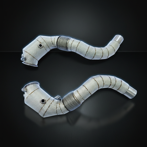 Downpipe di Scarico CSZ Racing per BMW X5M F85 X6M F86 / M550i G30 / M850i N62 <span class=keywords><strong>N63</strong></span> 4.4T, Collettori in Acciaio Inox con Protezione Termica - Product Image 1