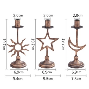 Portacandele da Tavolo Romantico <span class=keywords><strong>Sole</strong></span> Stella <span class=keywords><strong>Luna</strong></span> per Cena a Lume di Candela, Decorazione Moderna <span class=keywords><strong>e</strong></span> Semplice - Product Image 1