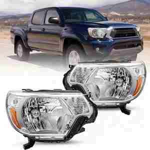 Phare avant halogène à fond blanc, version américaine, adapté pour Toyota Tacoma 2012-2015 - Product Image 3