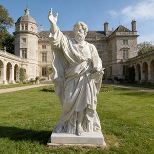 Sculpture de Saint <span class=keywords><strong>Pierre</strong></span> en marbre de style européen, taille réelle, faite à la main, avec les Douze Apôtres, pour jardin et extérieur - Product Image 1