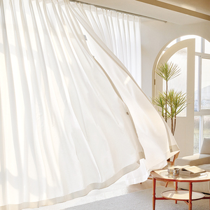 Cortinas deslizantes ZSHINE, superventas, personalizadas, Súper suaves, de Color liso, tela gruesa transparente, cortinas modernas de tul para el hogar - Product Image 5