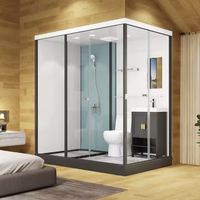 Salle de douche monobloc Prima, unité de toilette et de baignoire intégrée, salle de douche domestique à séparation sèche-humide