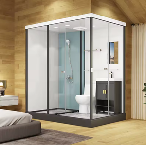 Salle de douche monobloc Prima, unité de <span class=keywords><strong>toilette</strong></span> et de baignoire intégrée, salle de douche domestique à séparation sèche-humide - Product Image 1