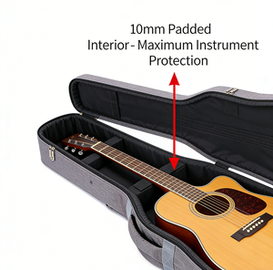 Tas Gitar Tebal Berlapis Busa Grosir, Ukuran 41 <span class=keywords><strong>Inch</strong></span>, Tahan Air, untuk Gitar Akustik dengan Tali Ransel yang Dapat Disesuaikan - Product Image 3