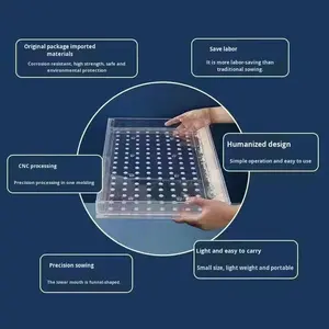 Yitron ถาดเพาะเมล็ดพลาสติกแบบใสหนาแบบเรียบง่ายเครื่องมือสำหรับเพาะเมล็ดกะหล่ำปลีและขึ้นฉ่าย - Product Image 3