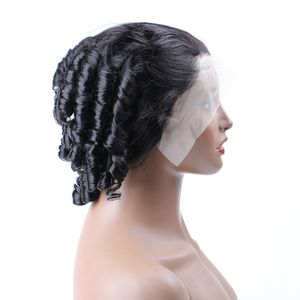 Cheveux humains vietnamiens à 150% de densité pour perruque à dentelle frontale, dentelle HD 4x4, cheveux Remy, longueur longue, noir, coiffure printemps, vente en gros - Product Image 4